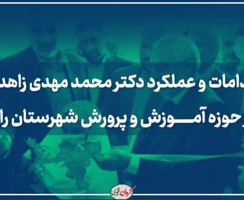 شماری از اقدامات و عملکرد دکتر محمدمهدی زاهدی در حوزه آموزش و پرورش شهرستان راور: